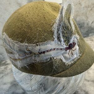 RARE BNWT Kangol Dragonfly Appliqué Deeto Cap Medium Khaki Olive RARE